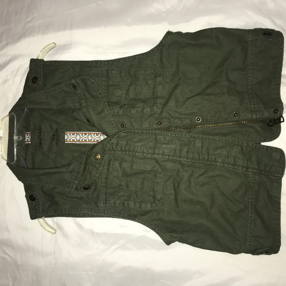 Women's Lightweight Army-Green Cargo Vest
